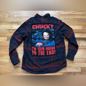 Chucky Im your friend to the end Flannel Size Large